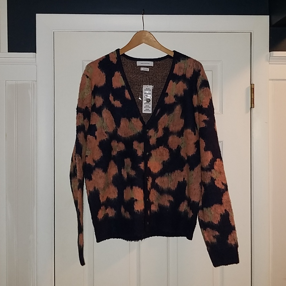NWT - Men's Brushed Printed Sweater Cardigan